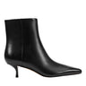 Kiona Kitten Heel Ankle Bootie - Black Leather