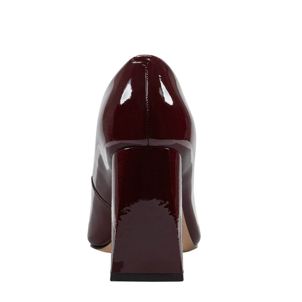 Minny Block Heel Pump - Merlot Patent