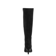 Lucinda Kitten Heel Boot - Black Suede