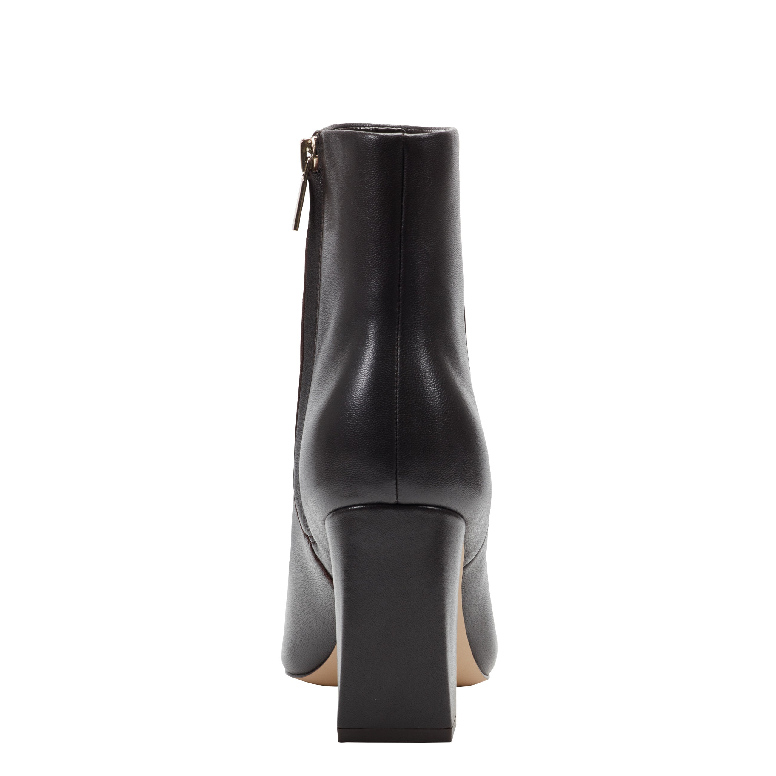 Novella Block Heel Ankle Bootie - Dark Brown Leather