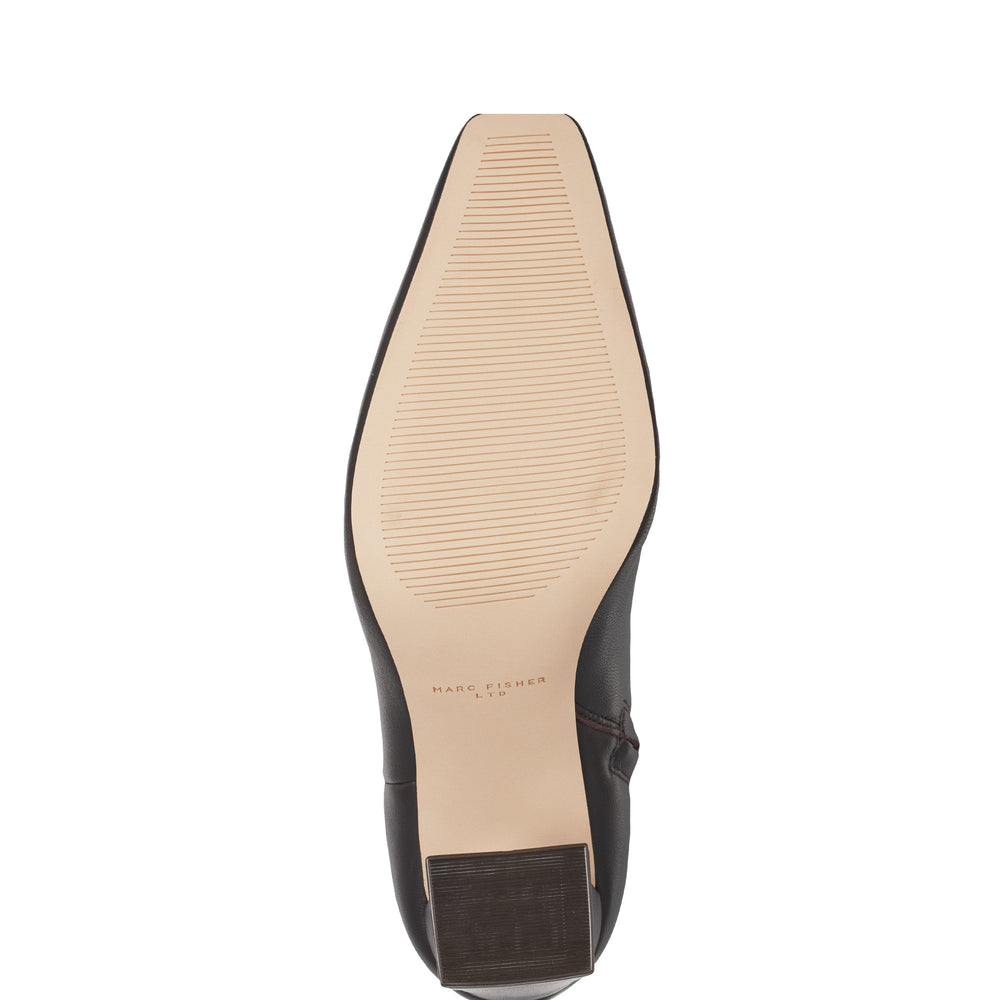 Novella Block Heel Ankle Bootie - Dark Brown Leather