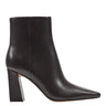 Novella Block Heel Ankle Bootie - Dark Brown Leather
