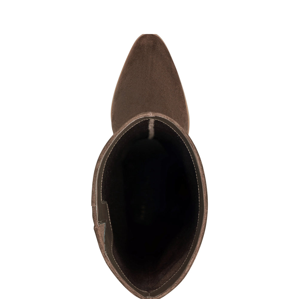 Lannie Dress Boot - Dark Brown Suede