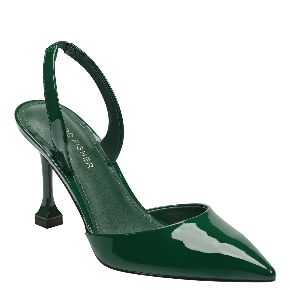 Hadya Slingback Pump - Green Patent
