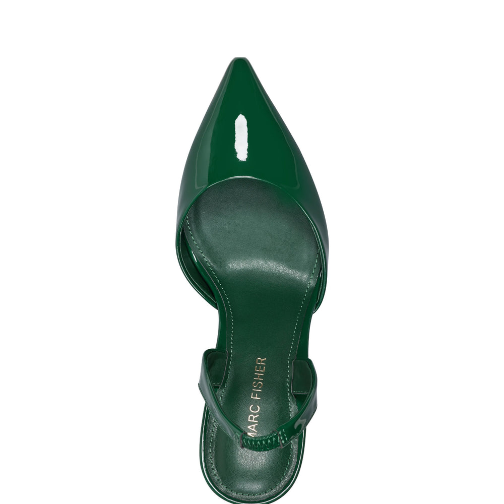 Hadya Slingback Pump - Green Patent