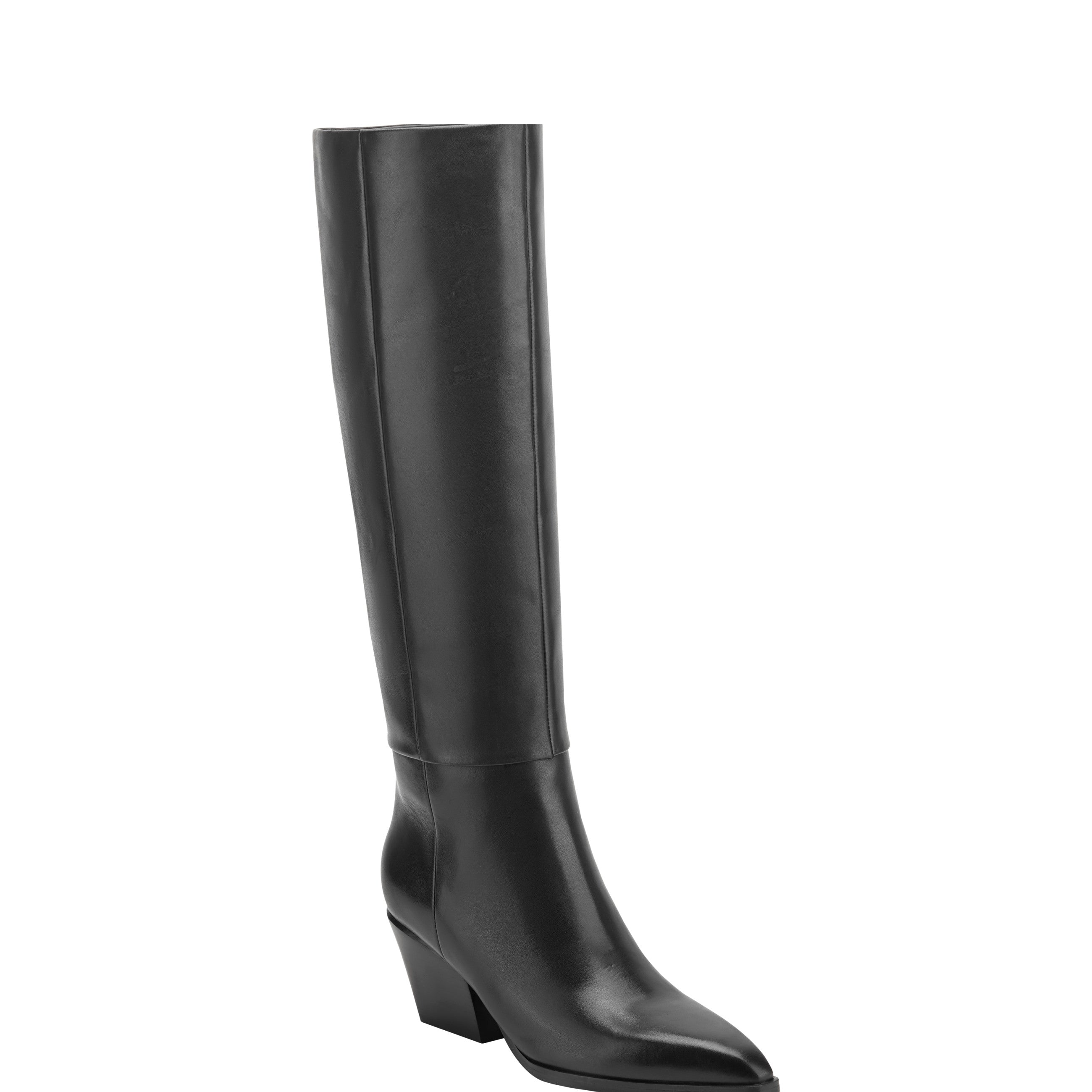 Tarrie Block Heel Boot - Black Leather