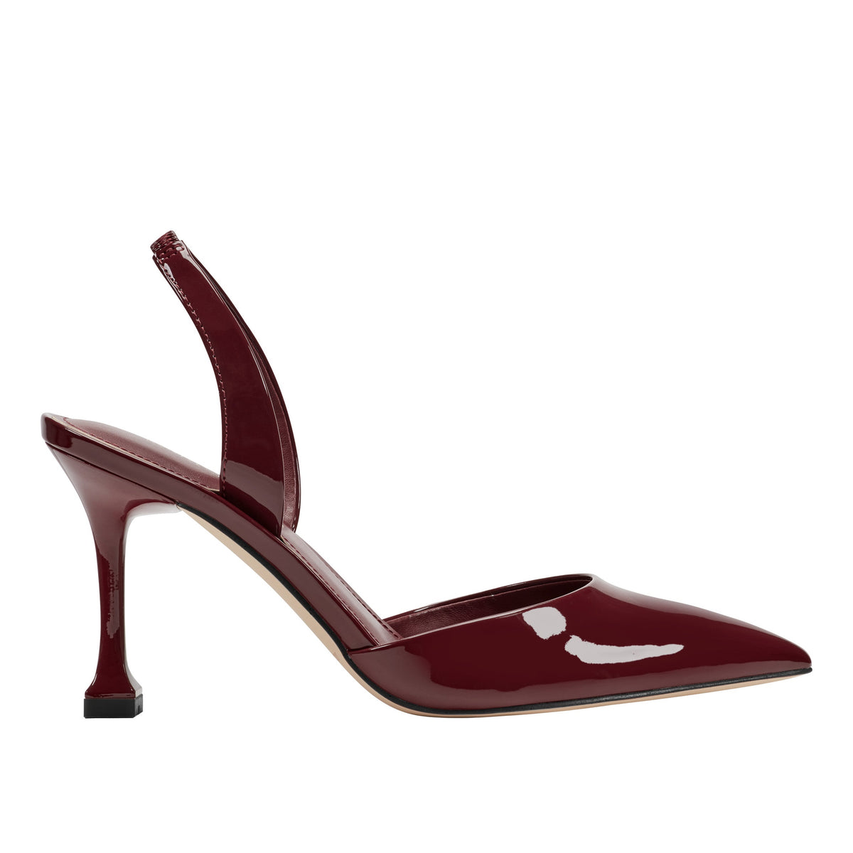 Hadya Slingback Pump - Dark Red Patent