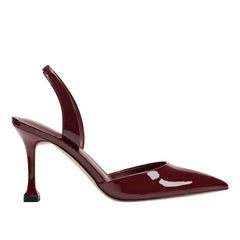 Hadya Slingback Pump - Dark Red Patent