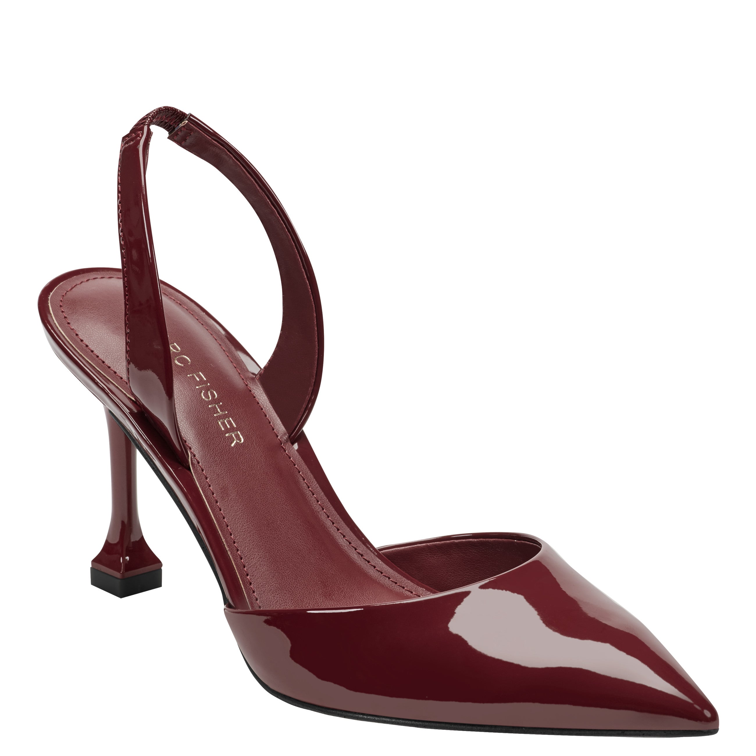 Hadya Slingback Pump - Dark Red Patent