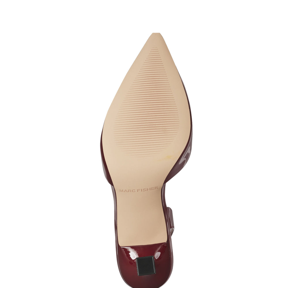 Hadya Slingback Pump - Dark Red Patent